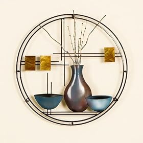 Stained Glass Vase and Bowl Wall Art