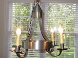 Irvins Tin Colonial 4 Light Early American Electric Chandelier NEW