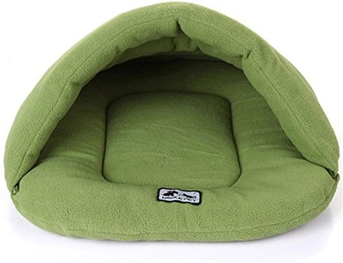 New Soft Warm Dog Cat Bed House Plush Cozy Nest Mat Pad Cushion Green M