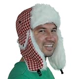 Red and White Christmas Bomber Hat by Tipsy Elves