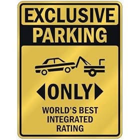 EXCLUSIVE PARKING " ONLY WORLD'S BEST INTEGRATED RATING " PARKING SIGN OCCUPATIONS