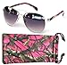 Women's Camouflage Sunglasses Pink,Hot Pink,Purple Aviator/w Free Microfiber Bag