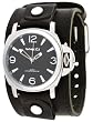Nemesis #LBB054K Men's Premium Wide Leather Strap Retro Diver Watch