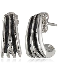 Zina Sterling Silver Waves Mini J Earrings