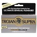 Trojan Supra Ultra Thin MicroSheer Polyurethane Lubricated Premium Condoms, 6/Pack, 6 Ea