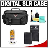 Precision Design 2000 Digital SLR System Camera Case/ Gadget Bag with LP-E6 Battery & Charger + Accessory Kit for Canon EOS 5D Mark II & EOS 7D Digital SLR Cameras