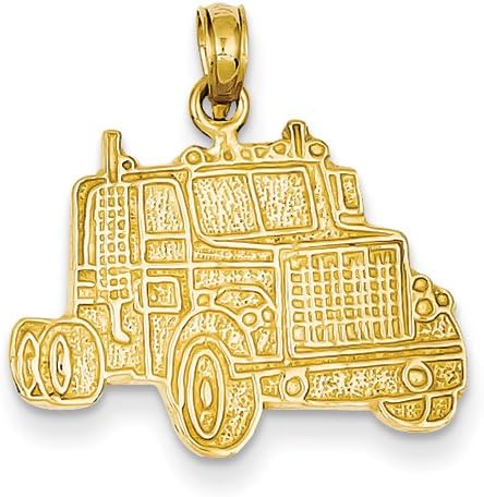 14K Yellow Gold Truck Cab Pendant