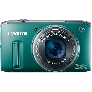 Set A Shopping Price Drop Alert For Canon PowerShot SX260 HS 12.1 MP CMOS Digital Camera with 20x Image Stabilized Zoom 25mm Wide-Angle Lens and 1080p Full-HD Video (Green)