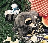 Plush Baby Raccoon Puppet 10"