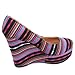 Women's Top Moda River-80 Multi Tribal Wedges Fashion Shoes