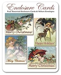 Christmas - Set of Four Gift Cards and Vellum Envelopes