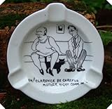 Review Staffordshire  / c1940s Comic Risque Hand Painted Ashtray Clarence