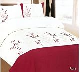 FAUX SILK EMBROIDERED DUVET SET KING - AGRA