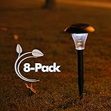Ohuhu&reg; Garden Lights - 8-pack Solar Path Lights for Path, Patio, Deck, Driveway and Garden