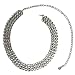 STUNNING 3 LINES SILVER TONE RHINESTONE CHAIN BELT