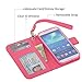 Navor Protective Flip Wallet Case for Samsung Galaxy S4 - Hot Pink (S4O-HP)