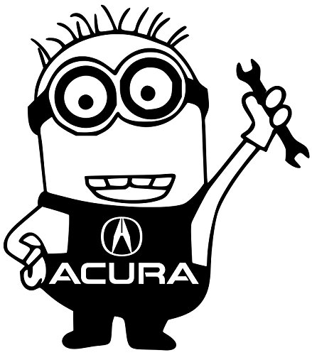 Acura Legend Tl Integra Van Minion White Sticker 5'' Width By 6'' Height