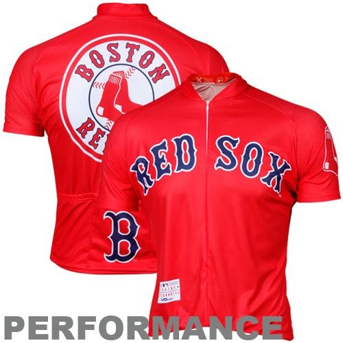 VOmax Boston Red Sox Stock Performance Cycling Jersey - Red (Large)