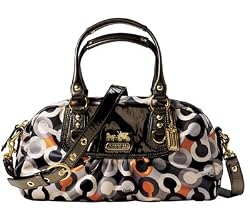 Coach Amanda Op Art Mini Sabrina Bag Tote 12927 Silver