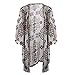 Sannysis Eleventen Women Printed Chiffon Shawl Kimono Cardigan Tops Cover up Blouse (S)+Free Headpiece Hair Band