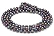 HinsonGayle Handpicked Ultra-Iridescence 8.0-8.5mm Multicolored Black Cultured Pearl Rope Necklace (65 Inches)