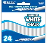 Bazic Dustless Chalk, White, 24 per Box (Case of 24)
