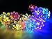 M&T TECH solar Christmas Fairy string lights 20 Led Double Lotus Flower Lights for Outdoor Garden Patio(Multi color)