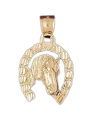 CleverEves 14K Gold Pendant Horseshoes 5.4 - Gram(s)