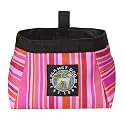 Planet Dog Large Travel Food and Water Bowl Pink Stripe