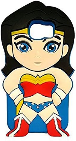 S6 Edge Case,Galaxy S6 Edge Case,Samsung Galaxy S6 Edge Case,ATRAGE 3D Cartoon Superhero Wonder Woman Silicone Case for Samsung Galaxy S6 Edge