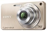 Sony DSC-W350N Digitalkamera (14 Megapixel, 4-fach opt. Zoom, 26 mm Weitwinkelobjektiv, 6,9 cm (2,7 Zoll) Display, bildstabilisiert) gold