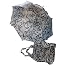 Rain or Sun Folding Umbrella and Tote Bag Set--Grey Snakeskin Animal Print