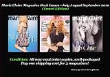 Marie Claire Magazine British Edition Back Issues - July August September 2010 Issue No. 263 264 265 (Travel Edition)