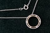 14K Two Tone and Diamond Circle Pendant