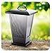 Fine Life Audio Products Wireless Indoor Outdoor Speaker Lantern with LED Lights Bluetooth (Black)