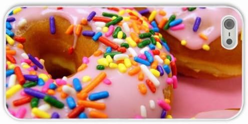 Apple iPhone 5 5S Cases Customized Gifts Sweets Donuts White Hard PC Case