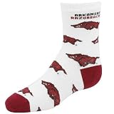 Arkansas Razorbacks Preschool White All Over Print Socks