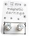 9mm CZ Cubic Zirconia Stone Magnetic Round Fashion Earrings