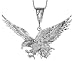 Sterling Silver 2 3/16 in. (55 mm) in width. Large Eagle Pendant