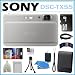 Sony Cyber-shot DSC-TX55 16.2 MP Slim Digital Camera with 5x Optical Zoom and 3.3-Inch OLED Touch Screen in Silver + 8GB microSDHC + Sony Case + Replacement NP-BN1 Battery + Mini HDMI Cable + Accessory Kit