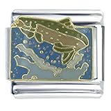Bass Fishing Animal Italian Charms Bracelet Link