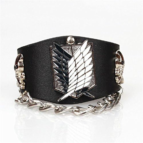 CSG Punk Rock Scene Accessories Attack On Titan Pu Leather Bracelet
