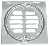 Chrome Shower Drain Strainer Trim Kit Tile Square Plate