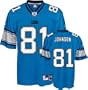 Calvin Johnson Blue Reebok NFL Premier Detroit Lions Jersey