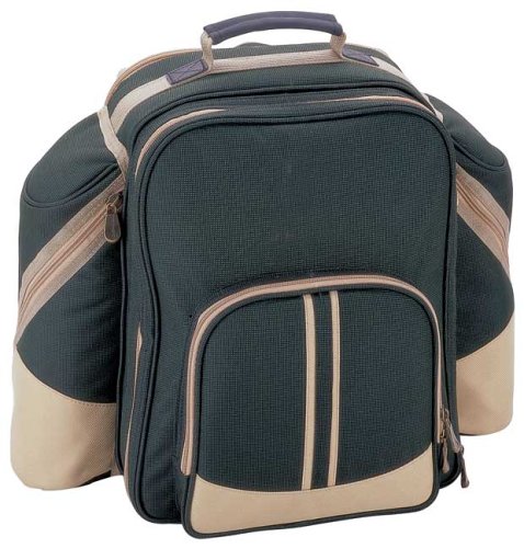 Greenfield Collection Super Deluxe Forest Green Picnic Backpack
