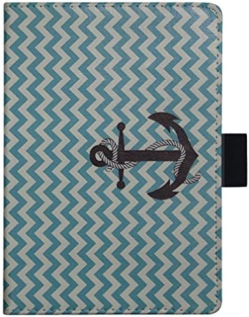Visual Land Prestige 7D 7G 7" inch Tablet Anchor on Chevron, Love, Infinity Turquoise Case Cover with 360 Rotating Stand