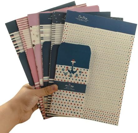 SCStyle 30 Cute Kawaii Lovely Navy Style Design Writing Stationery Paper Letter Set with 15 Envelope