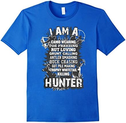Men's Architect T-shirt , I am a camo wearing toe freezing killing XL Royal Blue