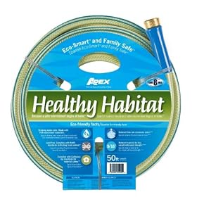 Click here to buy Apex Healthy Habitat Eco-Smart and Family Safe Garden Hose 9 16-Inch x 50-Foot #6336-50 by Apex.