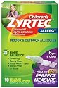 Children's Zyrtec Perfect Measure Allergy Syrup, Grape, 10-Count Box